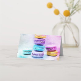 Foto av färglösa Delicious Macarons Placeringskort