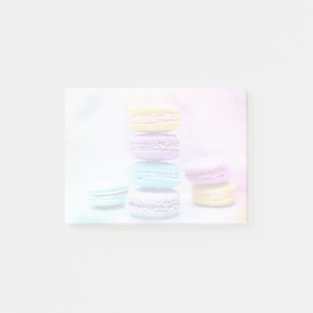 Foto av färglösa Delicious Macarons Post-it Block (Framsida)