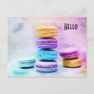 Foto av färglösa Delicious Macarons Vykort