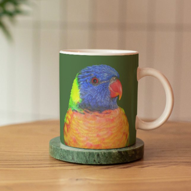 Foto av färglöst regnbågsparaket mugg (In Situ Coaster)