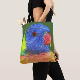 Foto av färglöst regnbågsparaket tygkasse