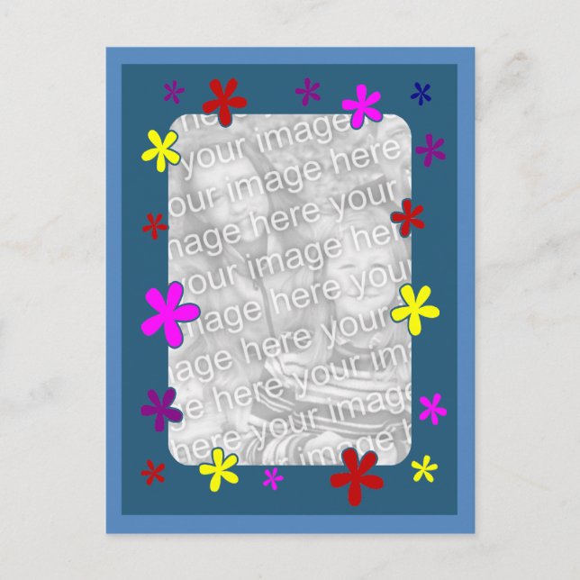 Foto av färgstarka Daisy Vykort (Framsida)