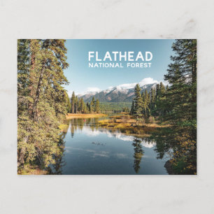 Foto av Flathead National Forest Montana Sjö Vykort