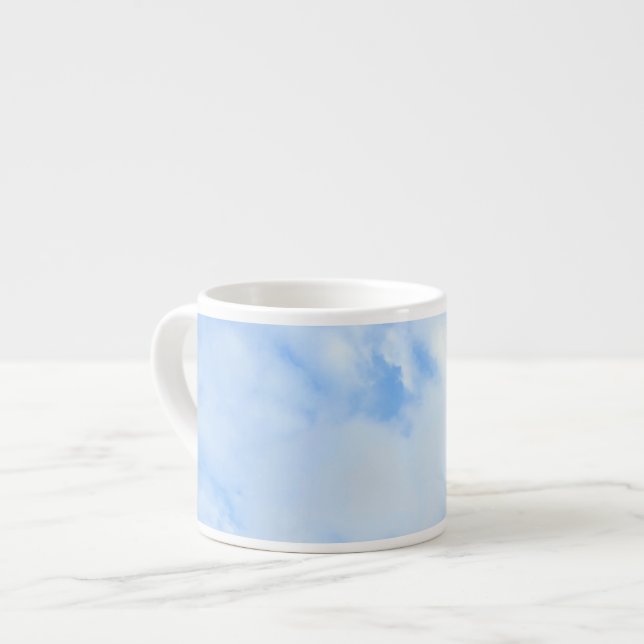 Foto av fredligt ljus Blå himmel enkelt Espressomugg (Framsida vänster)