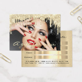 Foto av gåvscertifikat - Beauty Salon SPA Makeup Visitkort