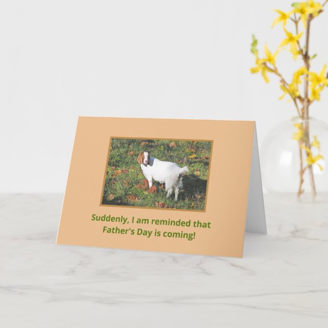 FOTO AV GOAT/LYCKLIG FARS DAG/STUBBORN MEN KÄRLEK KORT (Gul blomma)