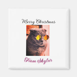 Foto av god jul cat hund pet animal kärlek magnet