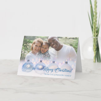 Foto av god jul-familjen med Baubles Kort