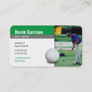 Foto av Golf Coach Player Player Professionell S Visitkort