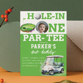 Foto av Golf First Birthday Partee Inbjudningar