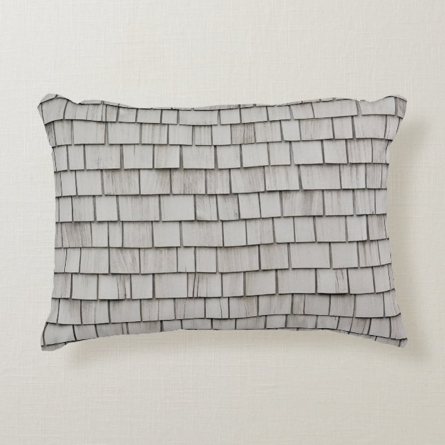 Foto av grått tak shingles prydnadskudde (Framsidan)