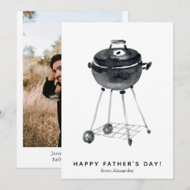 Foto av grill i Lycklig Fars dag  Julkort