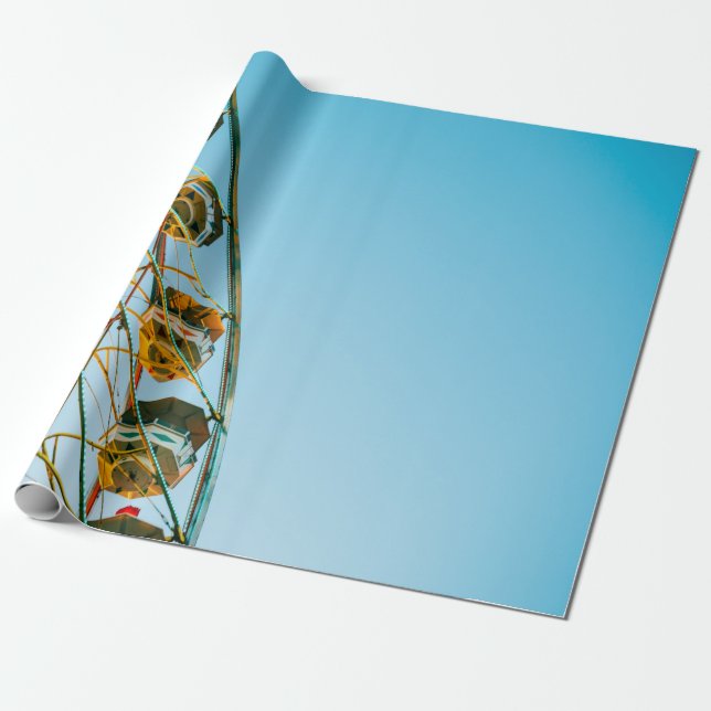 Foto av grönt Ferris-hjul Presentpapper (Utrullad)
