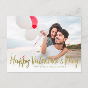 Foto av guldfärja Valentines day Helg Vykort