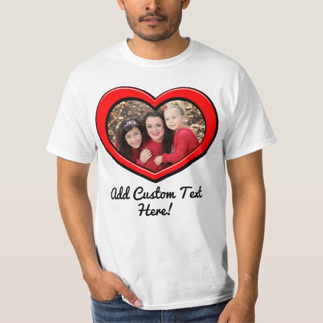 Foto av Heart Ram Kärlek Valentines day Anpassning T Shirt (Framsida)