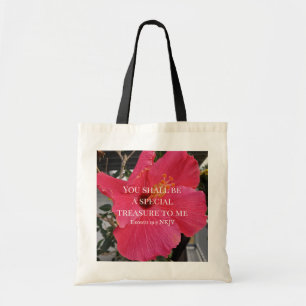 Foto av Hibiscus Speciell Treasure Bible Verse Tygkasse