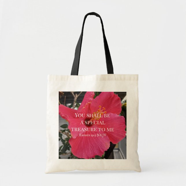 Foto av Hibiscus Speciell Treasure Bible Verse Tygkasse (Framsidan)