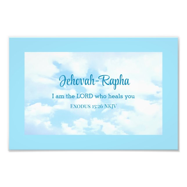 Foto av Himlar I är Herren WHO Heals Bible Verse (Framsidan)