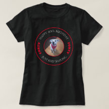 Foto av Hund Smiling Birthday 40 Black and Red