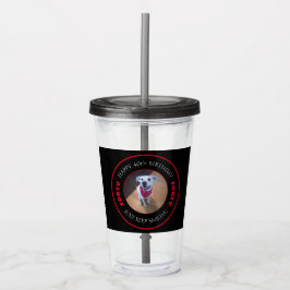 Foto av Hund Smiling Birthday 40 Black and Red Take Away Mugg
