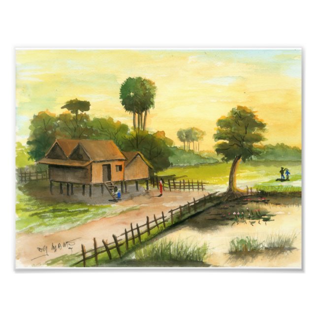 Foto av Kambodjanska byn 1 av Vannak Anan Prum (Framsidan)