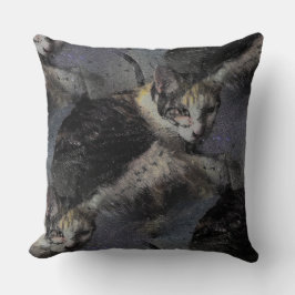 Foto av katt med effektiv dalgång kudde