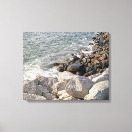 Foto av klippig havsstrand canvastryck
