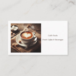 Foto av kopp på kaffe visitkort
