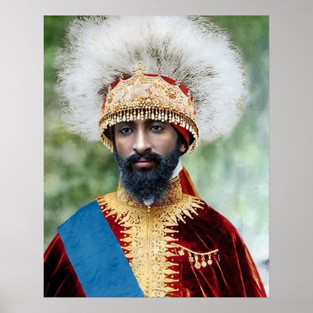 Foto av Kung Haile Selassie of Ethiopia Canvas Pr Poster (Framsidan)