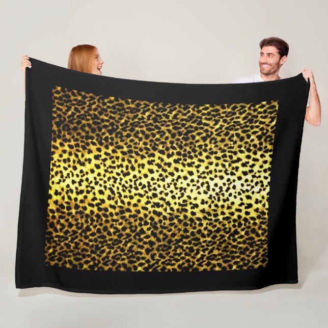 Foto av Leopard Tapet Fleecefilt (På plats)