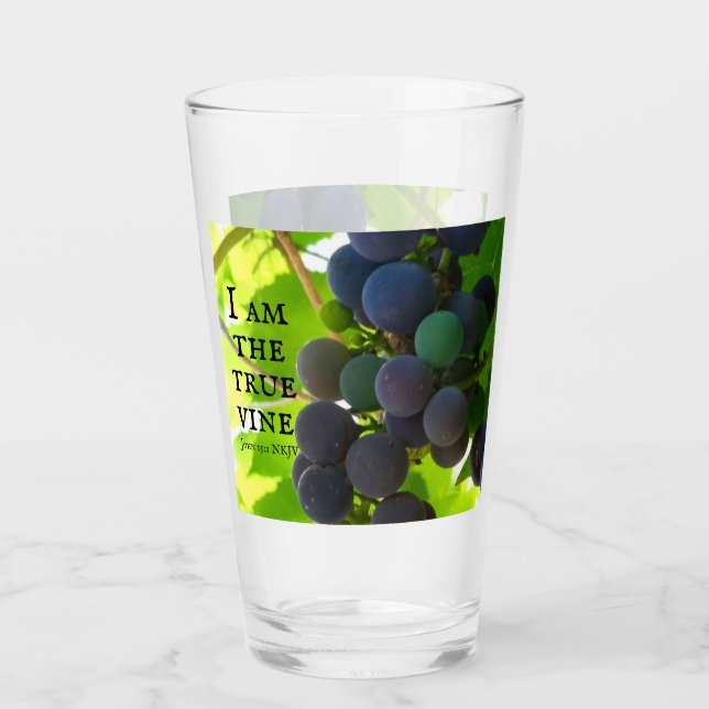 Foto av Lila Grapes Gospel of John Bible Verses Glaskopp (Framsida)