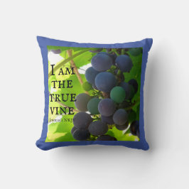 Foto av Lila Grapes Gospel of John Bible Verses Kudde