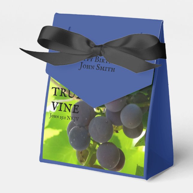 Foto av Lila Grapes Gospel of John Bible Verses Presentaskar (Framsidan Sidan)