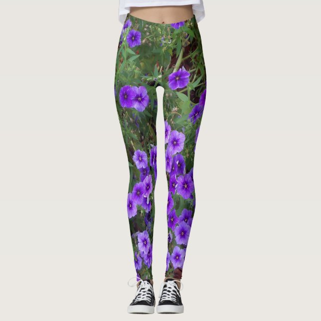 Foto av Lila Phlox-blommor på Leggings (Framsida)