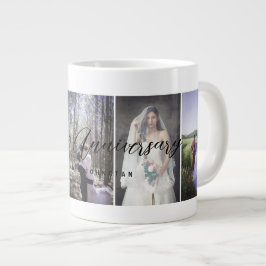 Foto av Lodrät Lycklig-årsjubileum Photo Collage M Jumbo Mugg