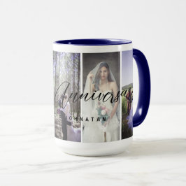 Foto av Lodrät Lycklig-årsjubileum Photo Collage M Mugg