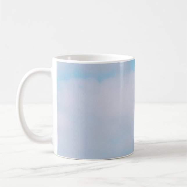 Foto av logarstolar och strandparaply kaffemugg (Vänster)