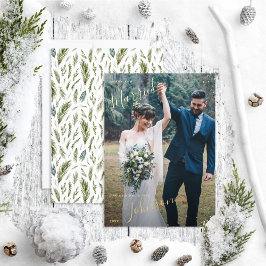 Foto av Merry & Married Forest Watercolor Bröllop