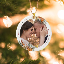 Foto av Merry & Married Helgdag Newlyweds Julgransprydnad Keramik