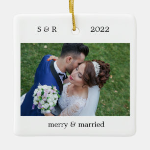 Foto av Merry och Married Personlig Julgransprydnad Keramik