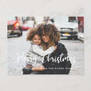 Foto av modern chic typografi God jul Vykort