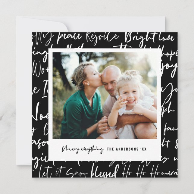 Foto av modern fetstilt grafisk typografi julkort (Framsida)