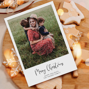 Foto av modern God jul Calligraphy Julkort