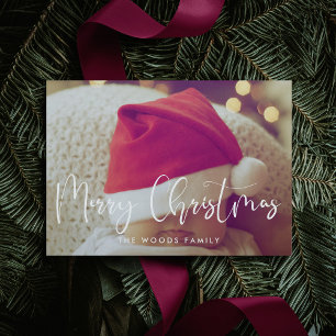 Foto av modern God jul Calligraphy Julkort