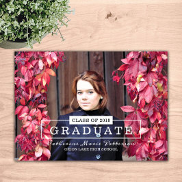 Foto av modern klass Typografi Studenten | Vit Inbjudningar