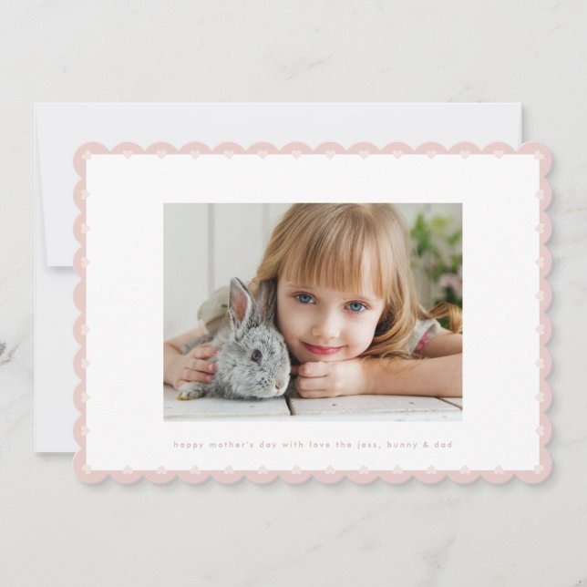 foto av modern rosa, små hjärtan ram mors dag (Framsida)