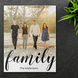 Foto av Modern Simple Typography Anpassningsbar Fa Pussel