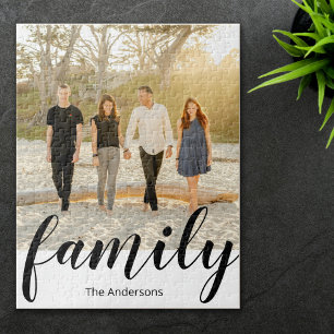 Foto av Modern Simple Typography Anpassningsbar Fa Pussel
