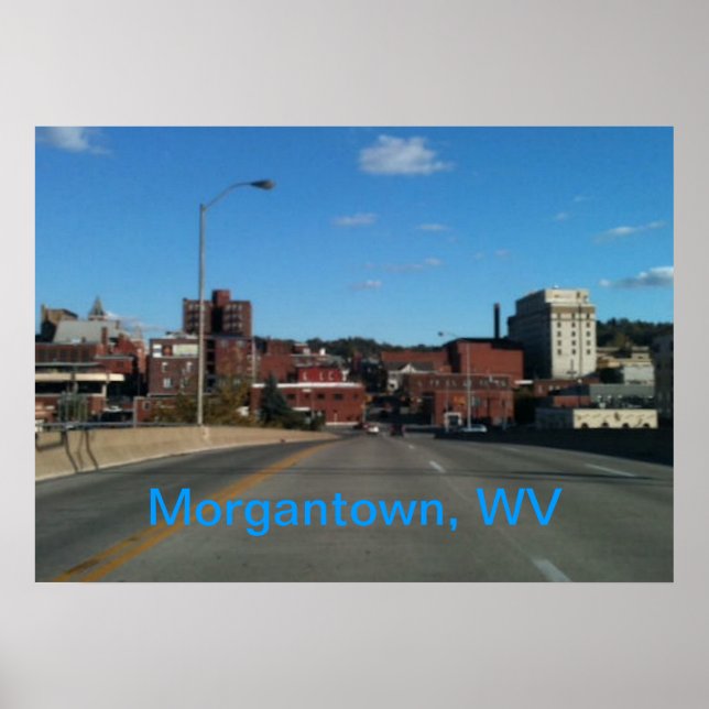 Foto av Morgantown WV-skyline poster (Framsidan)