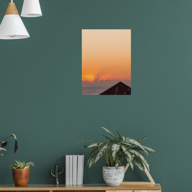 Foto av morgonsoluppgången över havet poster (Vardagsrum 1)